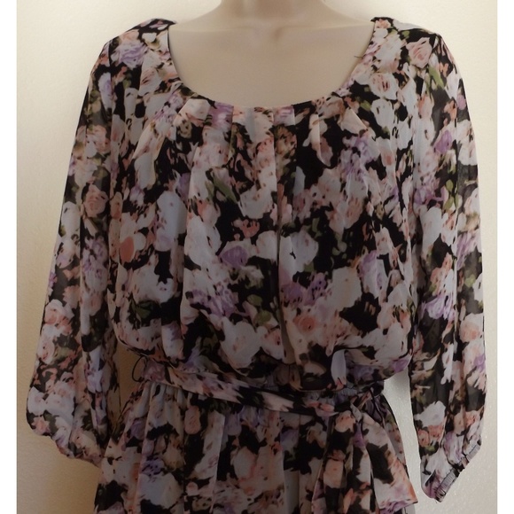 Lia Sophia Dresses & Skirts - + Lilly Rose Belted Floral Dress